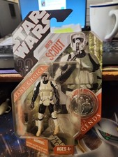 Hasbro 2007 Star Wars Fan's Choice Saga Legends Biker Scout w  Collector Coin