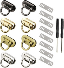 8 Sets Ring Turn Lock Clasp Purse Closure Twist Locks Fasteners Clip Clasp Buckl
