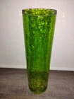 vintage art glass blenko 990 rare  citrine green color hurricane lamp shade