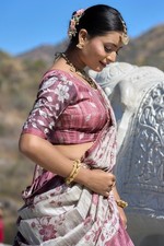 Women  s Mauve Pink Manipuri Silk Lehenga Choli Printed Lehenga Festive Ethnic