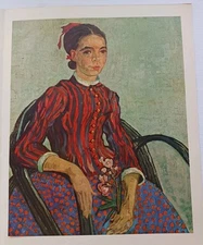 Vincent Van Gogh Print La Mousme Small Art Prints World's Great Paintings 12x9.5