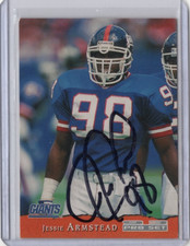 JESSIE ARMSTEAD NFL Giants 1993 Pro Set Auto Autographed Signed #300 Card