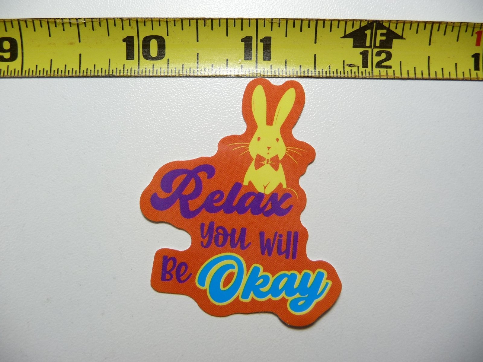 Stay Positive Relax Bunny Sticker Decal Motivational