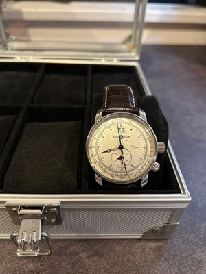 Zeppelin 42mm Watch Chronograph Date Leather From Japan