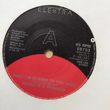 WOMACK & WOMACK - BABY I'M SCARED OF YOU ( EDIT ) - UK 7" - 1983 - ELEKTRA E9733