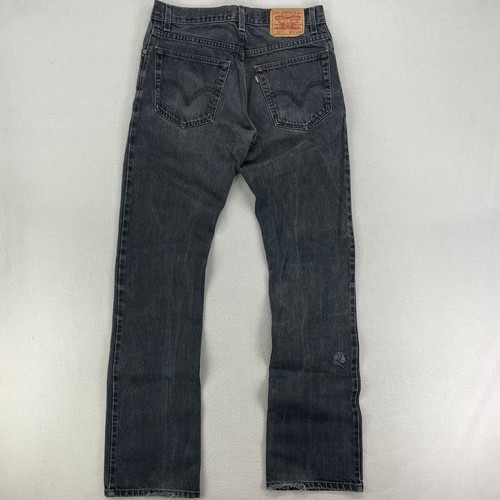 Jeans Levi's 517 vintage uomo 32x36 bootcut nero sbiadito denim invecchiato Y2K rodeo - Foto 4 di 13