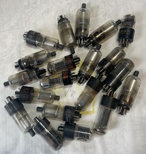 Lot of 20 Large Vintage Radio TV Amplifier Vacuum Tubes - Assorted Brands
