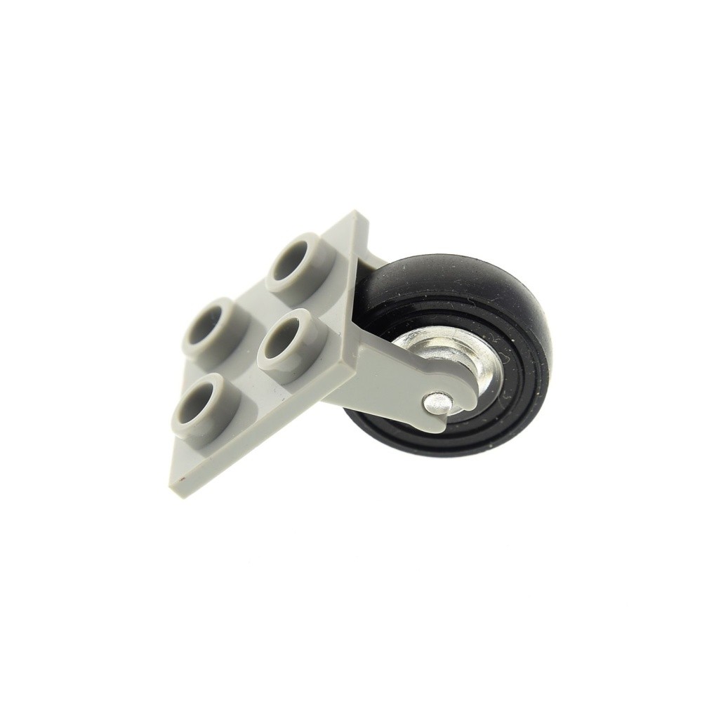1x Lego Wheel Axle Airplane 2x2 Light Gray Transparent White 3464 3139 2415c01