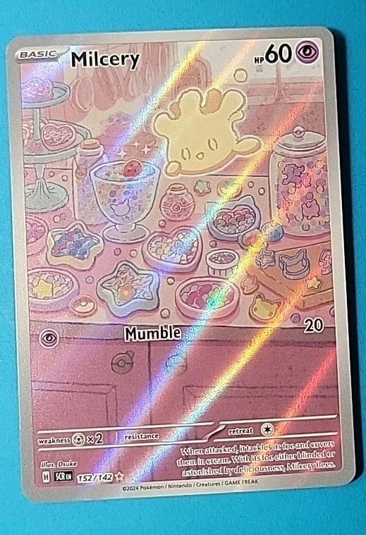 Milcery 152/142 Illustration Rare IR Pokemon TCG Sv07: Stellar Crown Holo  NM | eBay