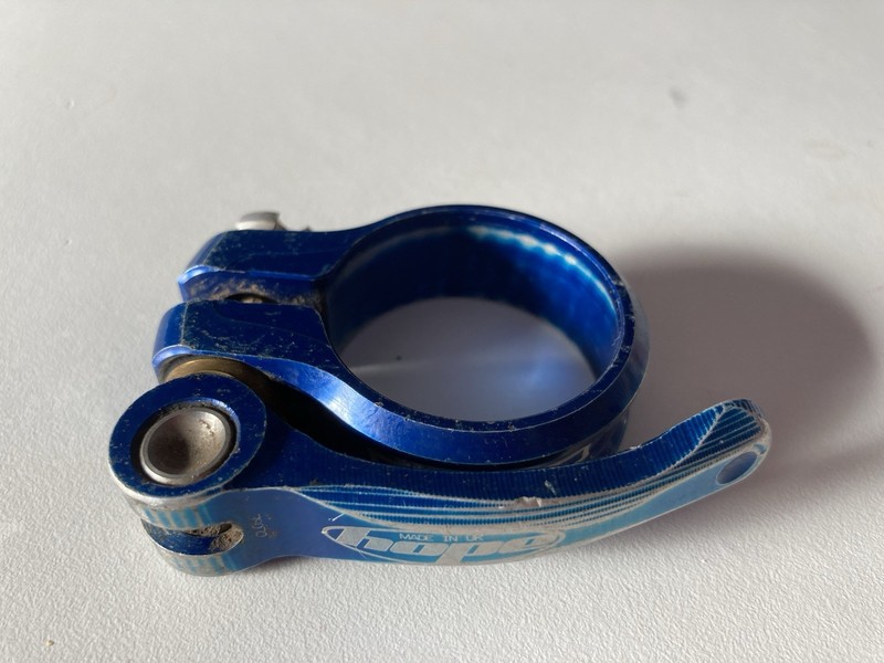 Hope Technology QR Seat Clamp 36.4mm Blue Quick Release