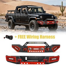 For 2020-2024 2023 Jeep Gladiator Jt Steel Front Rear Bumper With Winch Plate For 2020-2024 2023 Jeep Gladiator Jt Steel Front Rear Bumper With Winch Plate