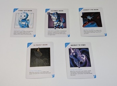 Unstable Unicorns Original Kickstarter Exclusive 5 Card Set Unstable Games 2017