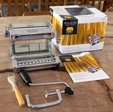Marcato Atlas 150 Wellness Pasta Maker Machine Chrome Steel Made in Italy