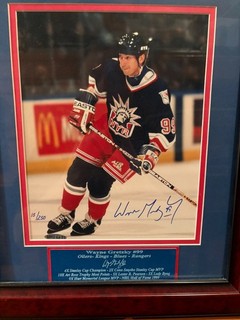 Wayne Gretzky AUTOGRAPHED FRAMED PHOTO UPPER DECK #15/250 Oilers Rangers 4x SCC