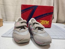 New Vintage 1980's Zips By Stride Rite Silver Halo Sneakers 7M Toddlers