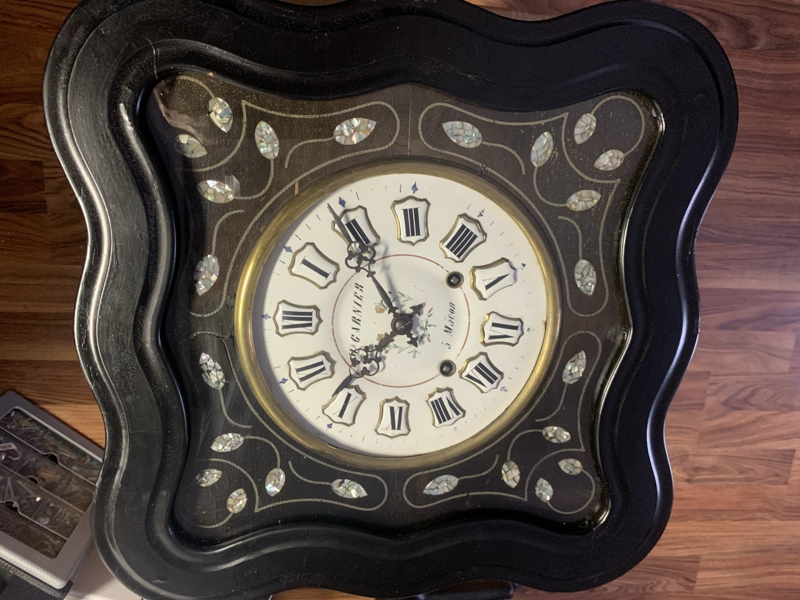 Antique French 8 Day Double Strike Wall Clock