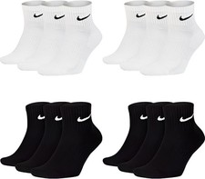NEW For Nike Dri-Fit 6-Pair Crew Socks - Cushioned for Gym & Sport, Unisex