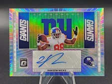 2025 Panini Optic Hakeem Nicks Auto #HM-HN Hash Marks New York Giants Auto