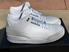 NUEVO Nike Air Jordan 3 III Retro Pure Money talla 10.5 Para Hombres TODO BLANCO CT8532-111 NUEVO EN CAJA