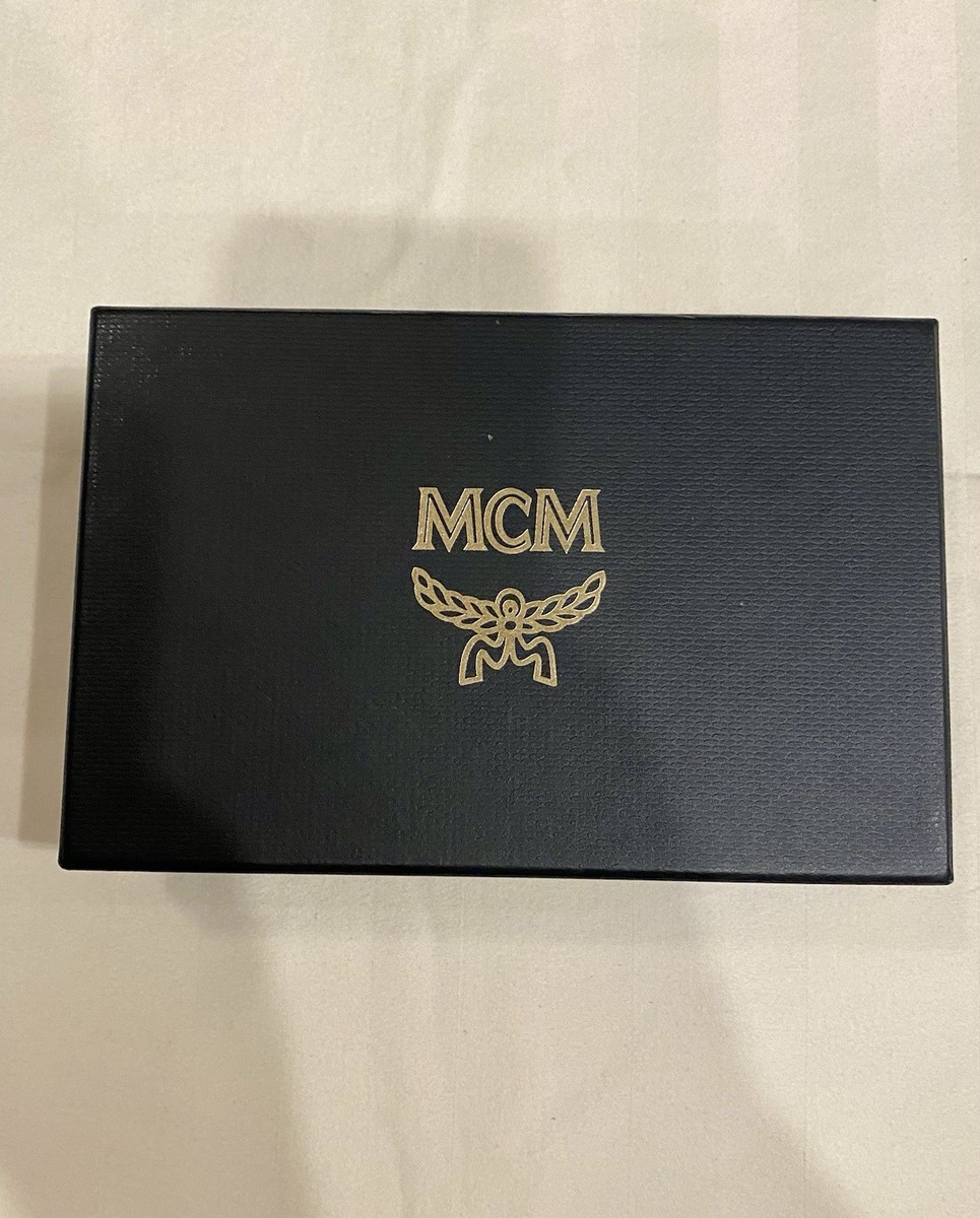 NEW $530 MCM Cognac Brown Nappa Leather Mode Travia LOGO 