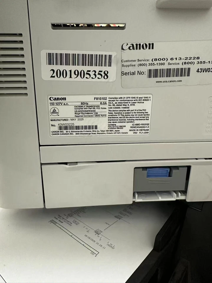 Canon imageCLASS X MF1440 42ppm Black-and-White 100% Toner Only 28 Page Count - Image 3 of 4