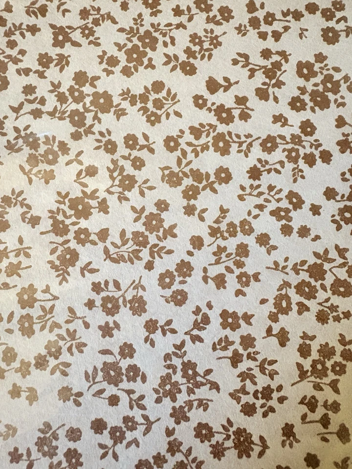 "De colección NUEVO Mantel de Papel Flores Marrones y Blancas Sello 60""x 102" Foto 4 de 4