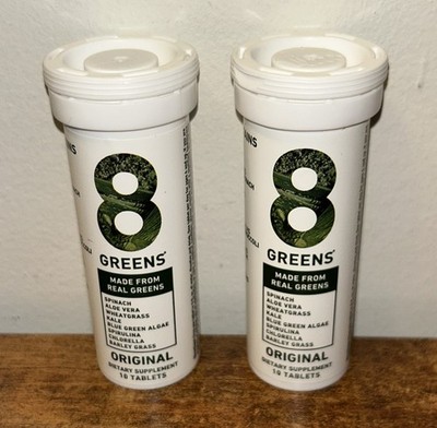 8Greens Original Effervescent Tablets 10ct Pack of 2 EXP 01/2028 Superfood