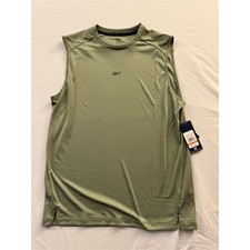 Reebok Men's Sleeveless Tech Tank Top Green Size M Training Running