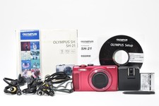 Olympus SH-21 Red Digital Camera 24x Zoom Boxed Tested Working