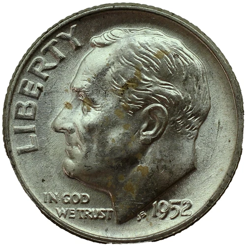 1952-D Roosevelt Silver Dime - Unc/Uncirculated