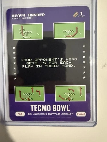 2026 Bo Jackson Battle Arena Tecmo Bowl Play Card #PL8 HEAVY HANDED SSP