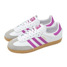 adidas Originals Samba OG J White Purple Burst Gum Kids Youth Casual Shoe IH2873