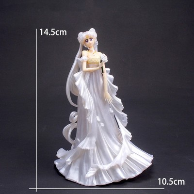 Princess Serenity Sailor Moon Figure 14.5cm White Wedding Dress Toy Anime Gift 