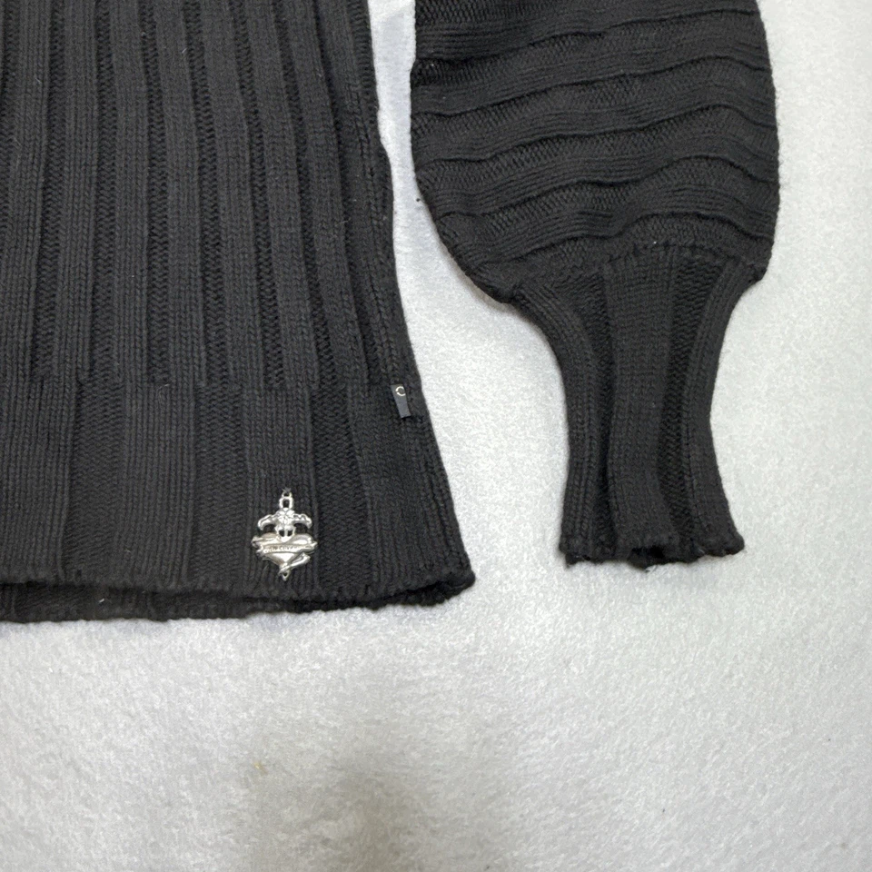 Suéter para mujer Just Cavalli grueso angora cuello alto multicolor EE. UU. grande IT 46 Foto 4 de 4