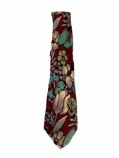 Vintage Paul Rodon Couture, 100 Silk Men's Multicolor Necktie NWT Floral Red
