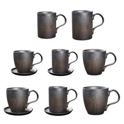 Practical Ceramic Cup and Saucer Set Keep Beverage Warm Ideal for Home Enjoyment