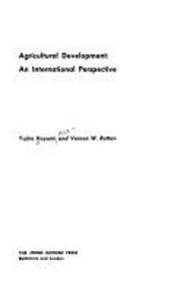 Agricultural Development : An International Perspective Hardcover