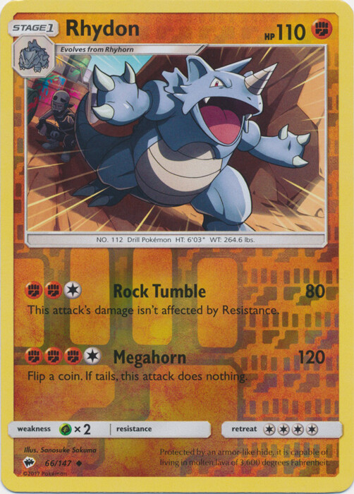 rhydon pokemon card REVERSE HOLO 075/142 NM / M - Stellar Crown - Ryuta Fuse Art Fighting Rarity Vintage Uncommon - Set/4 Rhydon