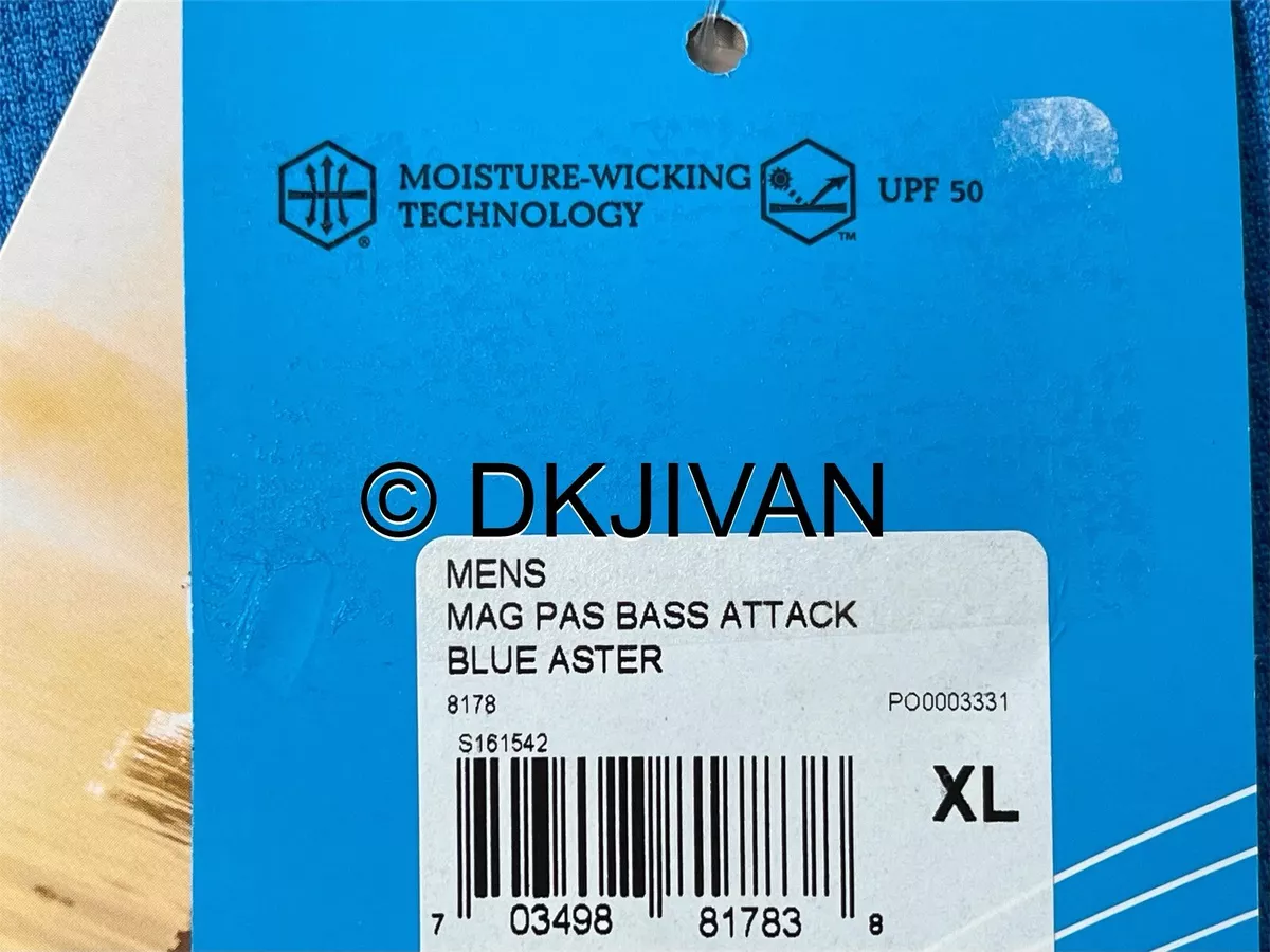 Magellan Outdoors Pro Angler Longsleeve Bass Attack Fishing Shirt XL Men  NEW tag