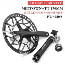 130BCD Pignone pedivella 170mm corone pedivella con set pedivelle bici pieghevole BB