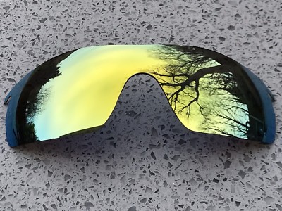 Gravierte 24K Gold Spiegel Ersatzlinse Für Oakley Radarlock XL + Tragetasche