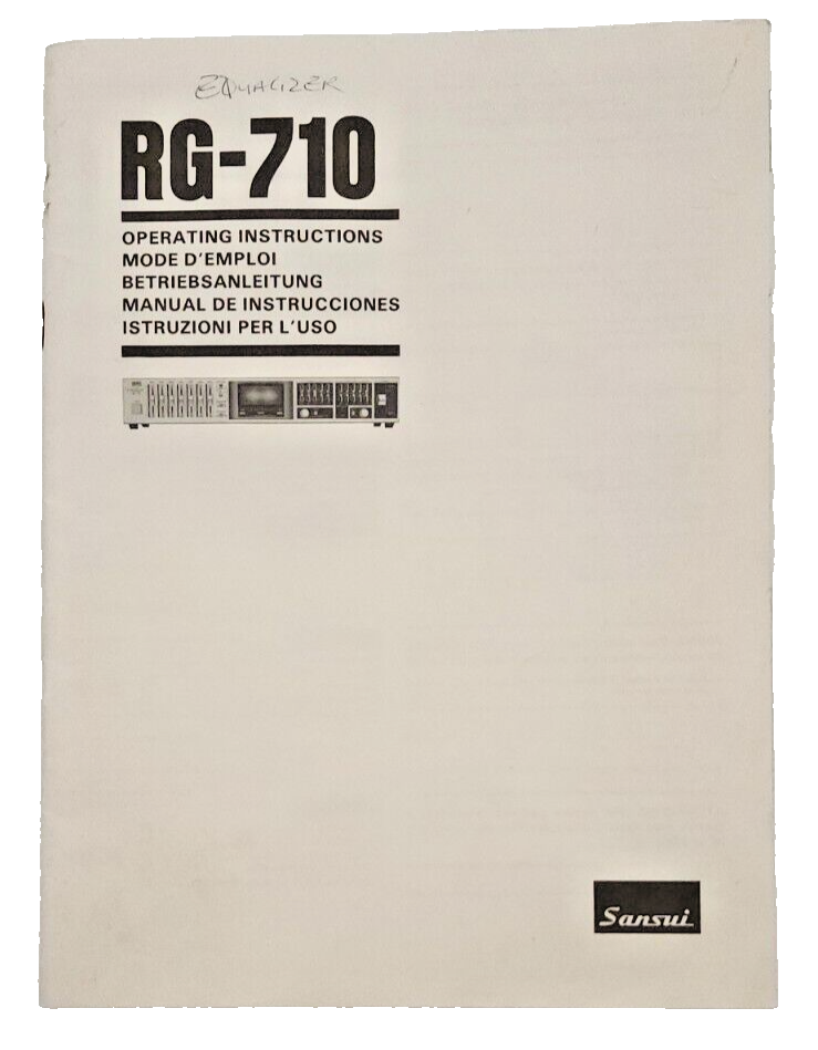 Sansui RG-710 Equalizer Operating Instruction Manual in 5