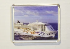 REFRIGERATOR MAGNET NORWEGIAN PRIDE OF AMERICA CRUISE SHIP - 3.5”x 3”