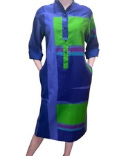 NWOT Sz S Vtg 70s Catherine Ogust Shift Dress Penthouse Gallery 100 Cotton