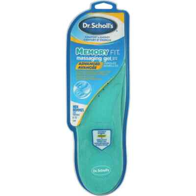 Dr. Scholl's Comfort Memory Fit Massaging Gel Advanced Pack of 2 - Men's: 8-14