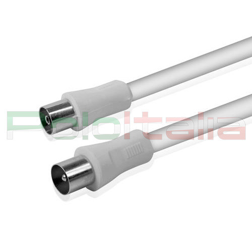 Cavo Antenna TV Coassiale 75 Ohm - 0.5m Maschio/Maschio, Oro 24K, Doppia Schermatura Per HDTV/DVB-T - Foto 9