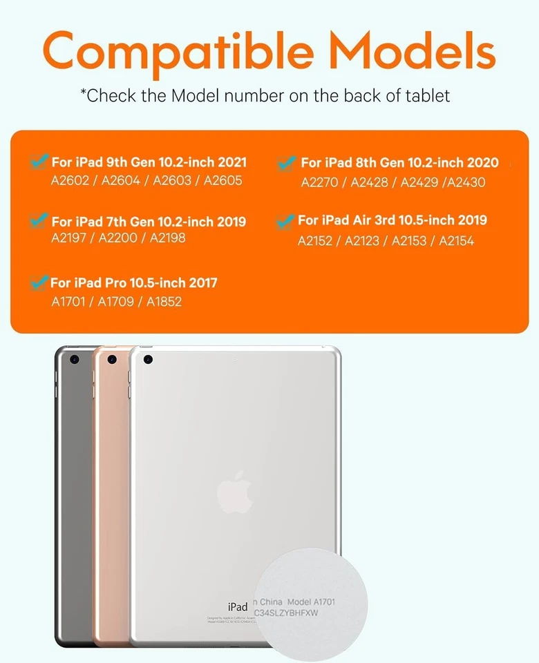 Keyboard Case For iPad 9th 8th 7th 10.2 inch iPad Air 3 10.5 iPad Pro 10.5 inch - Image 2 of 4