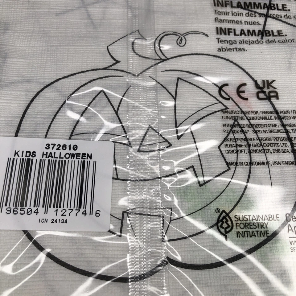 Halloween Activity Paper Tablecover 54” x 84” ghosts Puzzle NIP White Age 3+ - Image 3 of 4