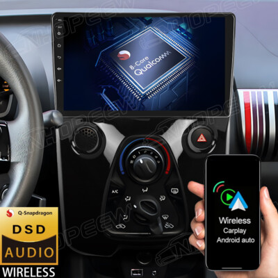 8Core 4+64GB Android 15 CarPlay GPS Navi Für Toyota Aygo Citroen C1/Peugeot 108