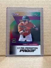 Trent Caraway 2024 Leaf Vivid Baseball 1/1 Pre Production Proof